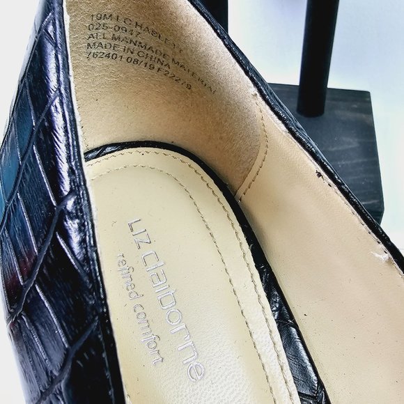 Liz Claiborne Refined Comfort Haslett Vegan Leather Block Heel Pumps Sz 10M - Picture 5 of 7